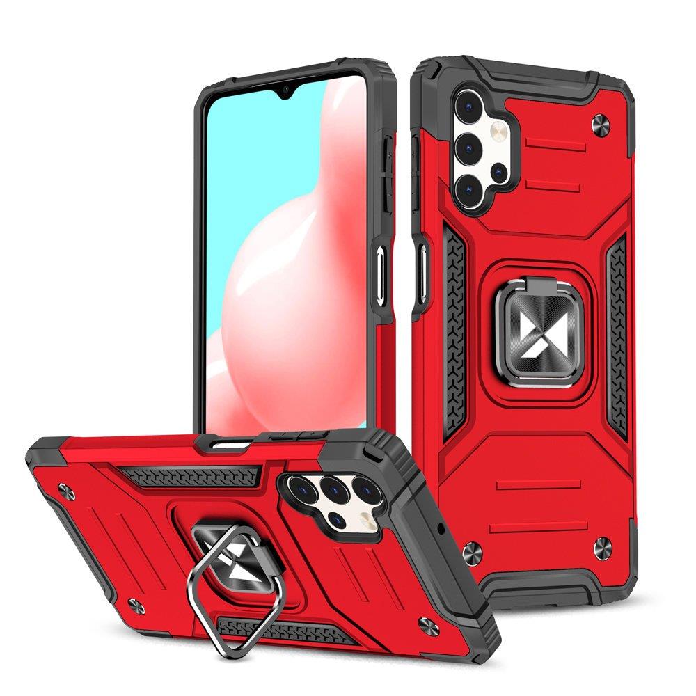 Wozinsky Ring Armor dėklas Samsung Galaxy A73 – raudonas -- Samsung Galaxy A73