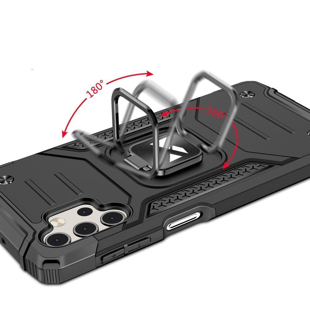 Wozinsky Ring Armor dėklas Galaxy A73 – juodas -- Samsung Galaxy A73