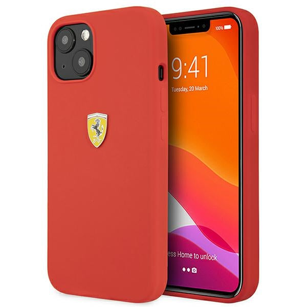 Ferrari silikoninis dėklas iPhone 13 mini – raudonas