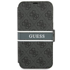 Guess 4G Stripe dėklas-knygutė iPhone 13 mini – pilkas