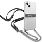 Guess skaidrus dėklas iPhone 13 mini su dirželiu