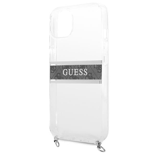 Guess skaidrus dėklas iPhone 13 mini su dirželiu
