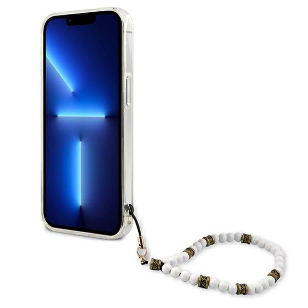 Guess skaidrus kietas dėklas iPhone 13 mini – Pearl