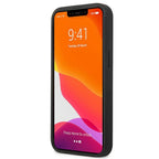 Guess Saffiano Stripe dėklas iPhone 13 mini – pilkas