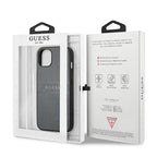 Guess Saffiano Stripe dėklas iPhone 13 mini – pilkas