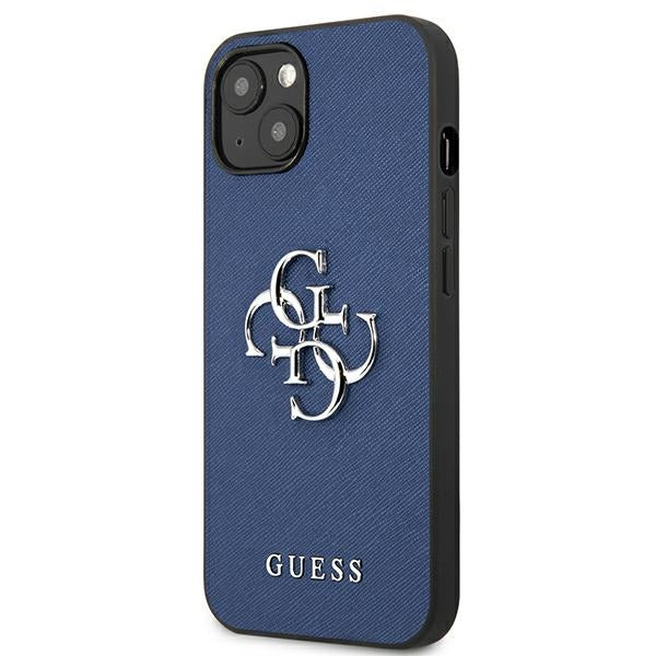 Guess Saffiano dėklas iPhone 13 mini – mėlynas