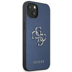Guess Saffiano dėklas iPhone 13 mini – mėlynas