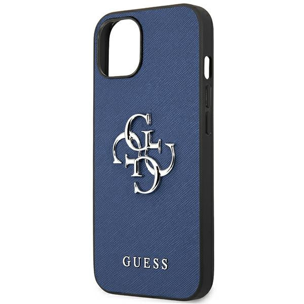 Guess Saffiano dėklas iPhone 13 mini – mėlynas