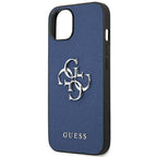 Guess Saffiano dėklas iPhone 13 mini – mėlynas