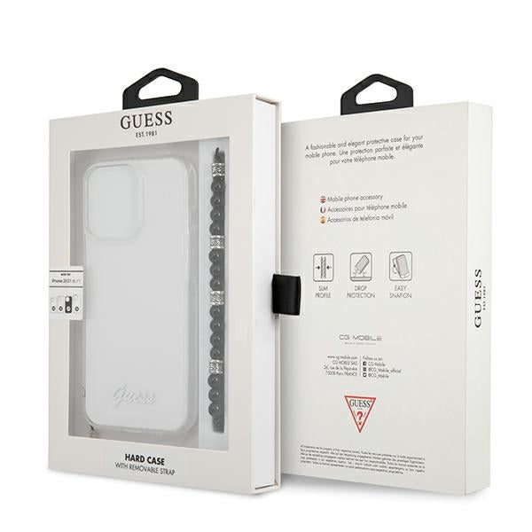 Guess skaidrus dėklas iPhone 13 Pro Max – Pearl