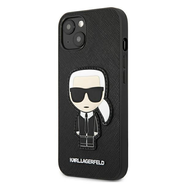 Karl Lagerfeld Saffiano dėklas iPhone 13 mini – juodas