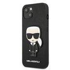 Karl Lagerfeld Saffiano dėklas iPhone 13 mini – juodas