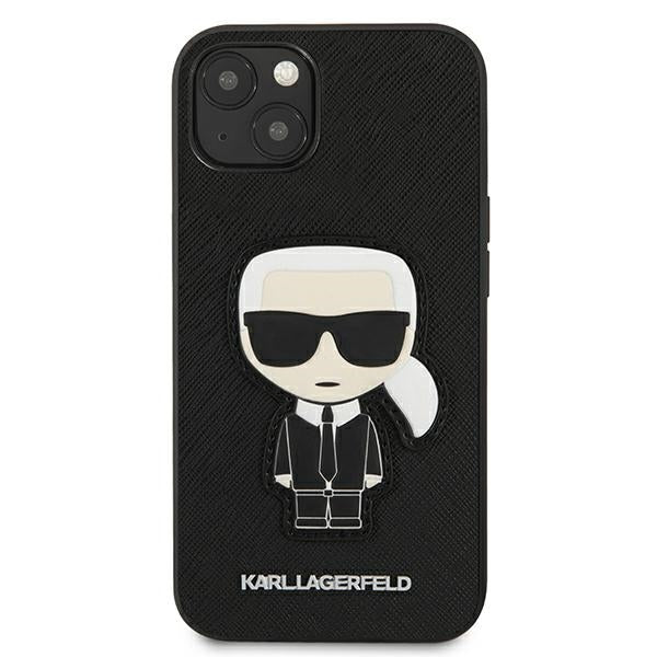 Karl Lagerfeld Saffiano dėklas iPhone 13 mini – juodas