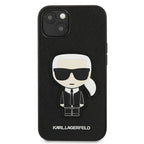 Karl Lagerfeld Saffiano dėklas iPhone 13 mini – juodas