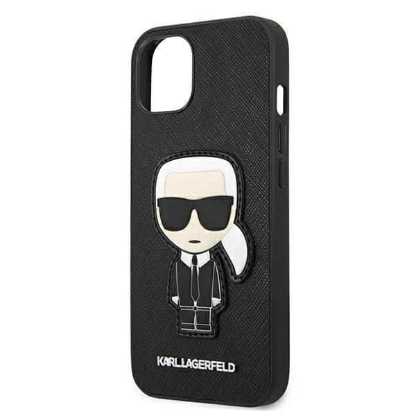 Karl Lagerfeld Saffiano dėklas iPhone 13 mini – juodas