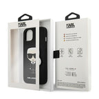 Karl Lagerfeld Saffiano dėklas iPhone 13 mini – juodas