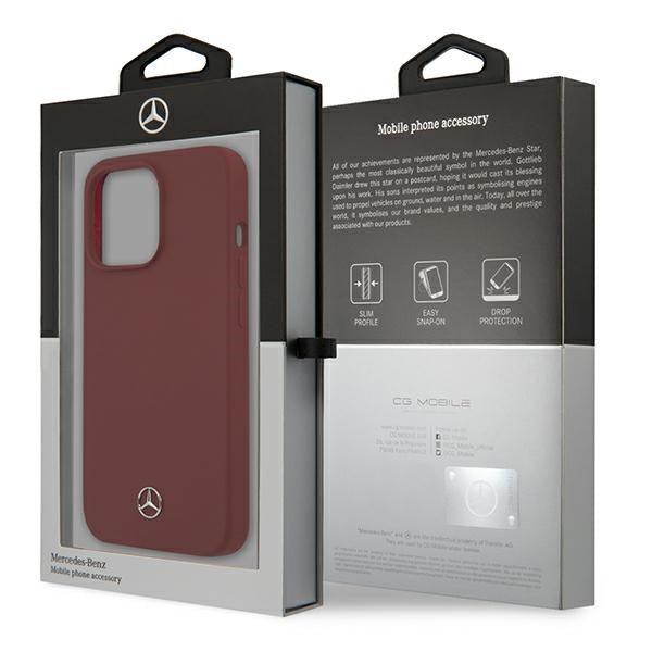 Mercedes-Benz silikoninis dėklas iPhone 13/13 Pro – raudonas