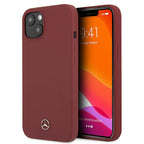 Mercedes silikoninis dėklas iPhone 13/14/15 6.1 – raudonas