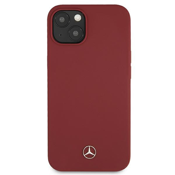 Mercedes silikoninis dėklas iPhone 13/14/15 6.1 – raudonas