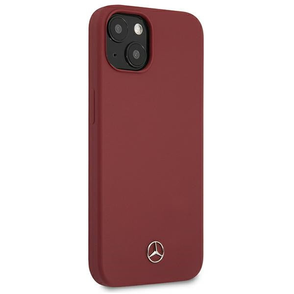 Mercedes silikoninis dėklas iPhone 13/14/15 6.1 – raudonas