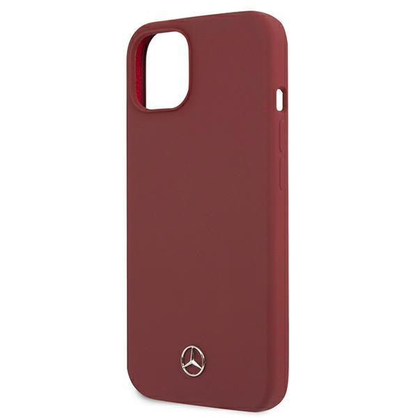 Mercedes silikoninis dėklas iPhone 13/14/15 6.1 – raudonas