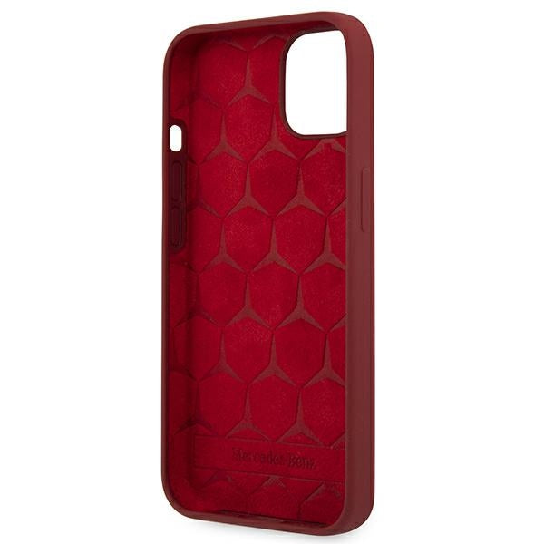Mercedes silikoninis dėklas iPhone 13/14/15 6.1 – raudonas