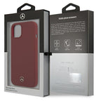 Mercedes silikoninis dėklas iPhone 13/14/15 6.1 – raudonas