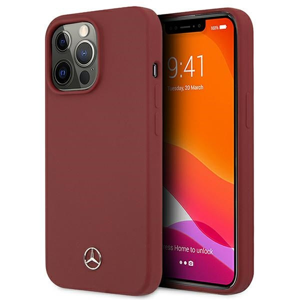 Mercedes silikoninis dėklas iPhone 13 Pro Max – raudonas