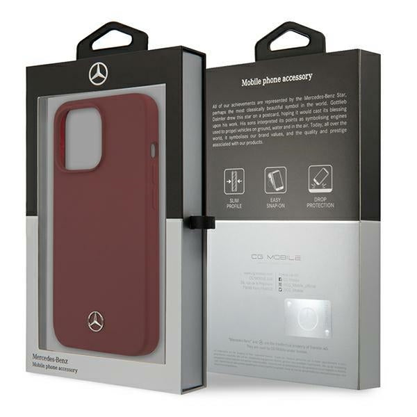 Mercedes silikoninis dėklas iPhone 13 Pro Max – raudonas