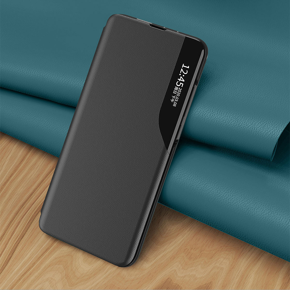 Eco Leather View Case dėklas Samsung Galaxy S22 Plus – mėlynas -- Samsung Galaxy S22+