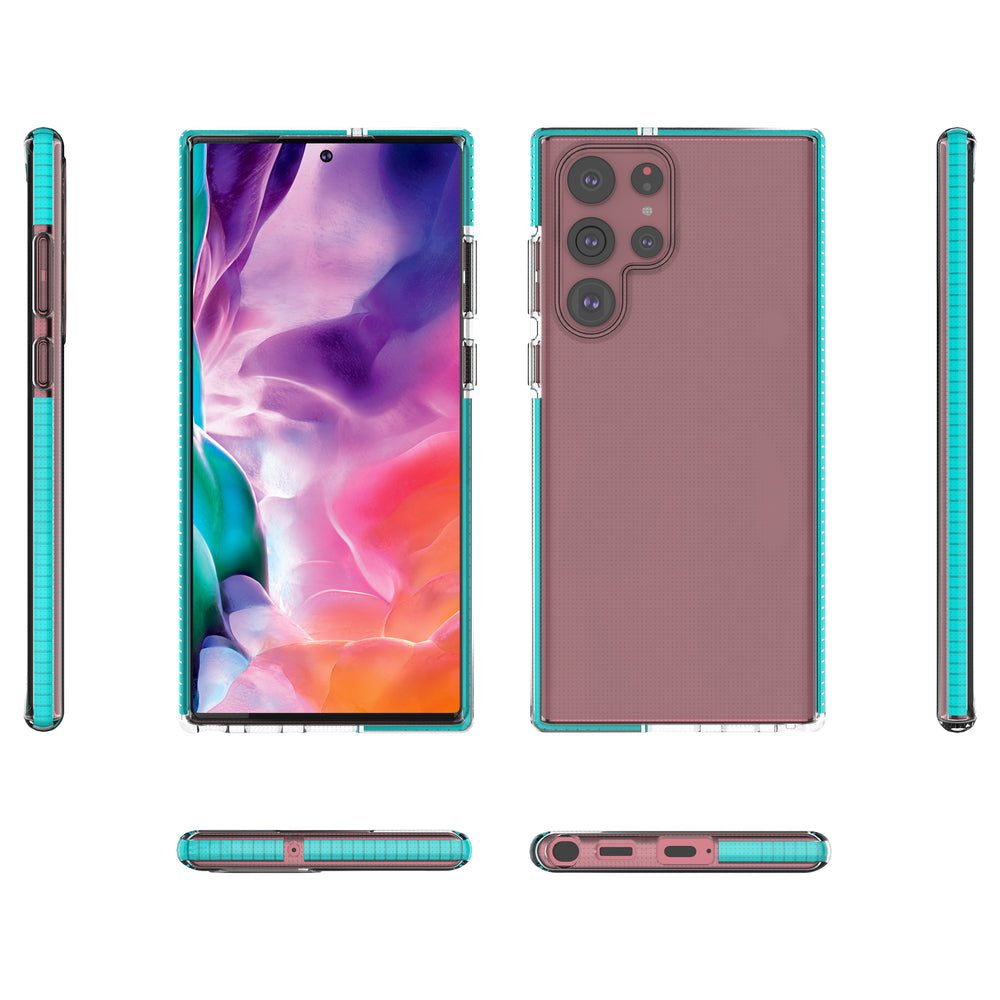Spring Case TPU dėklas Galaxy S22 Ultra – tamsiai mėlynas Antrasis paveikslėlis