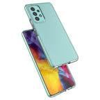 Itin plonas skaidrus TPU dėklas Samsung Galaxy A73 – juodas rėmelis -- Samsung Galaxy A73