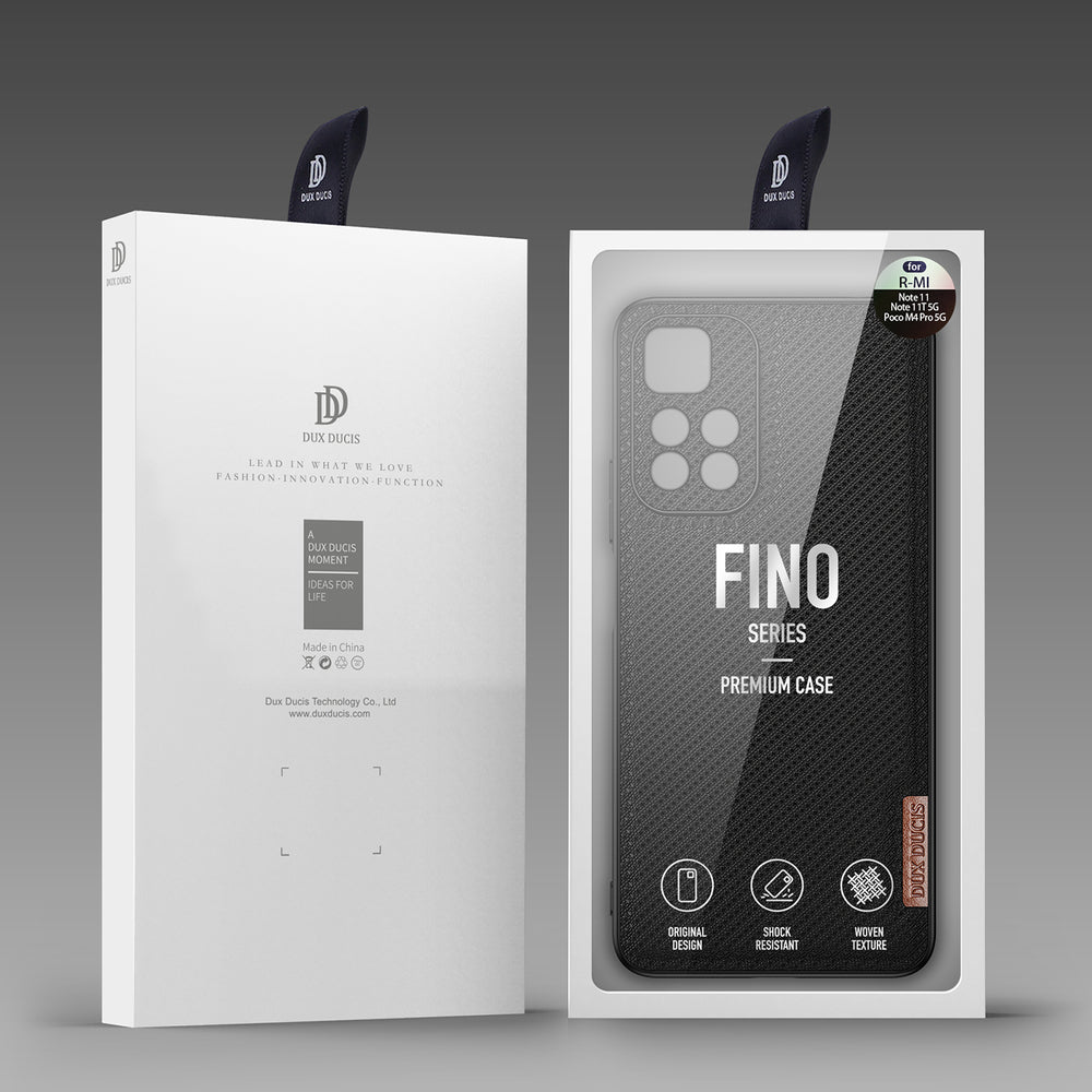 Dux Ducis Fino nailoninis dėklas Poco M4 Pro 5G – juodas -- Xiaomi Poco M4 Pro