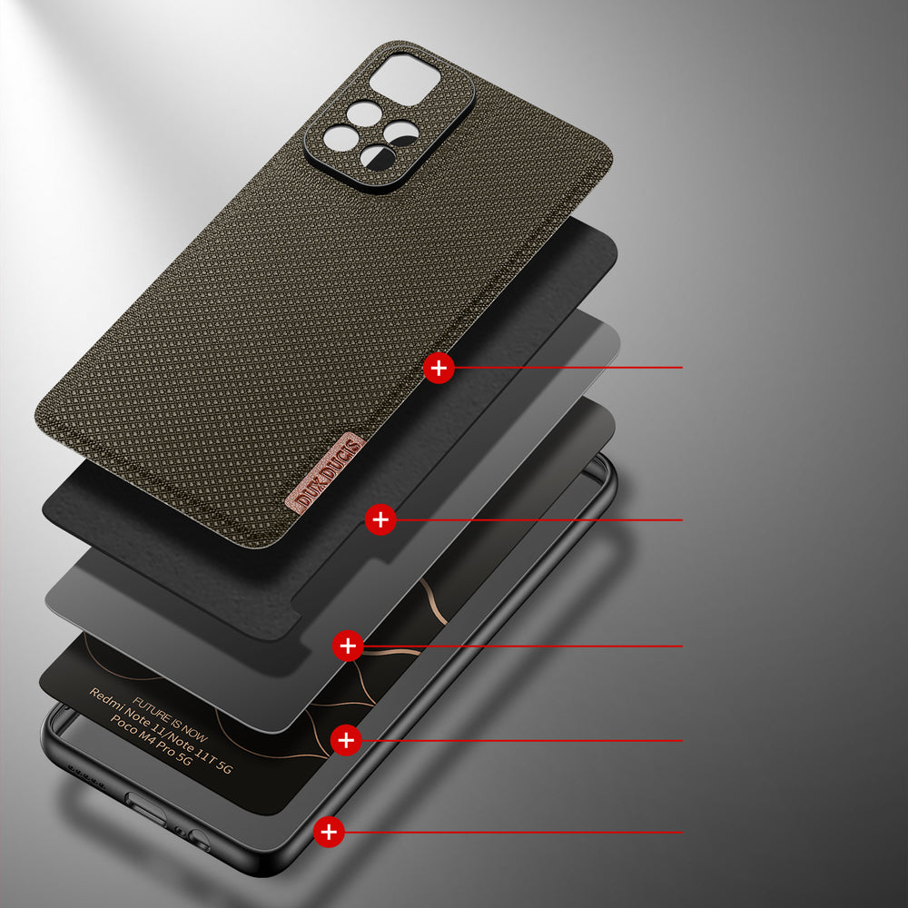 Dux Ducis Fino nailoninis dėklas Poco M4 Pro 5G – žalias -- Xiaomi Poco M4 Pro