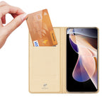 Dux Ducis Skin Pro atverčiamas dėklas Poco M4 Pro 5G – auksinis -- Xiaomi Poco M4 Pro