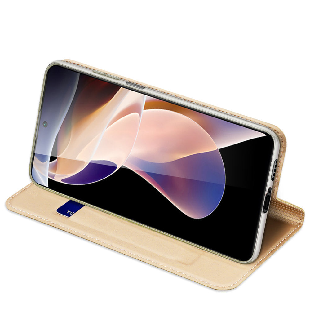 Dux Ducis Skin Pro atverčiamas dėklas Poco M4 Pro 5G – auksinis -- Xiaomi Poco M4 Pro