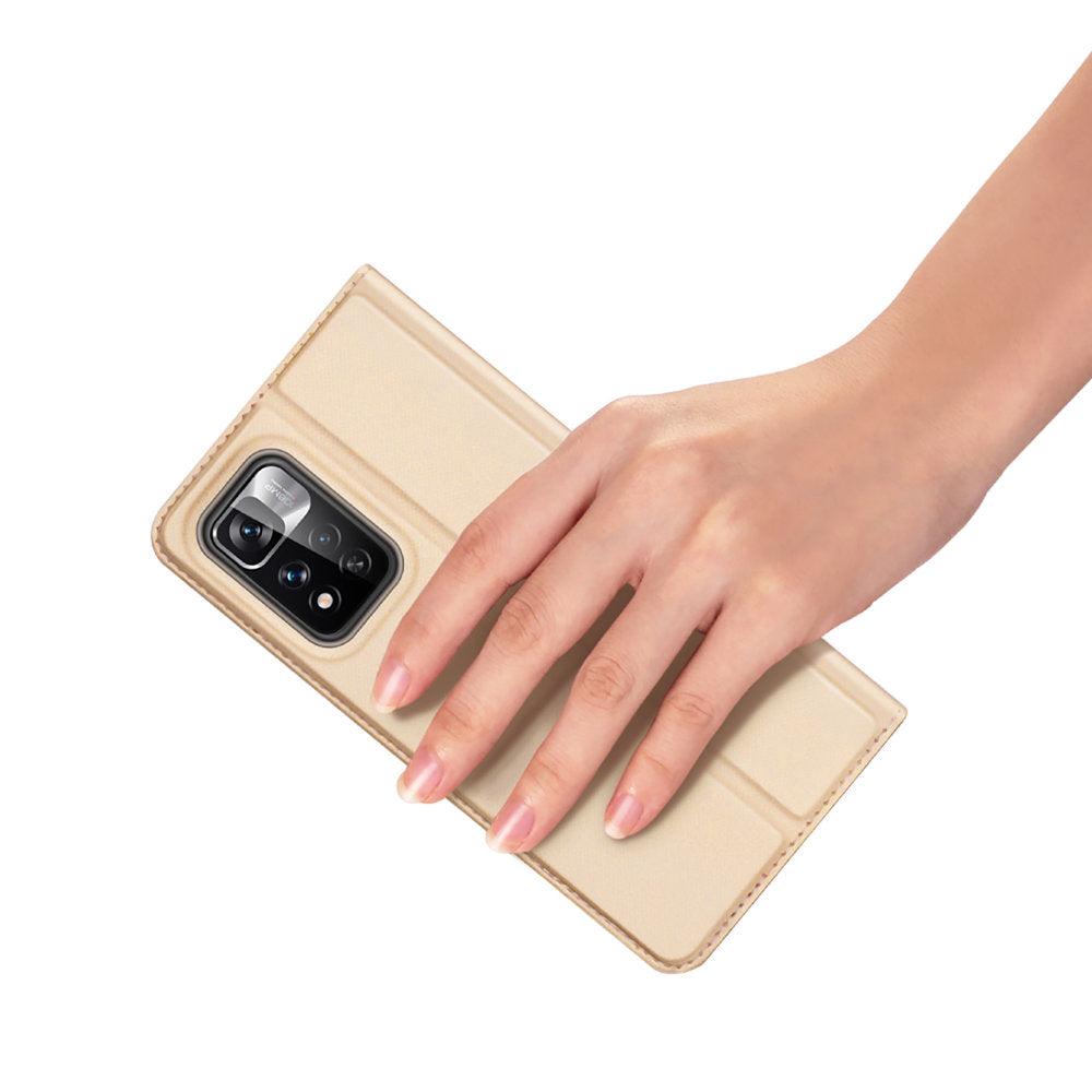 Dux Ducis Skin Pro atverčiamas dėklas Poco M4 Pro 5G – auksinis -- Xiaomi Poco M4 Pro