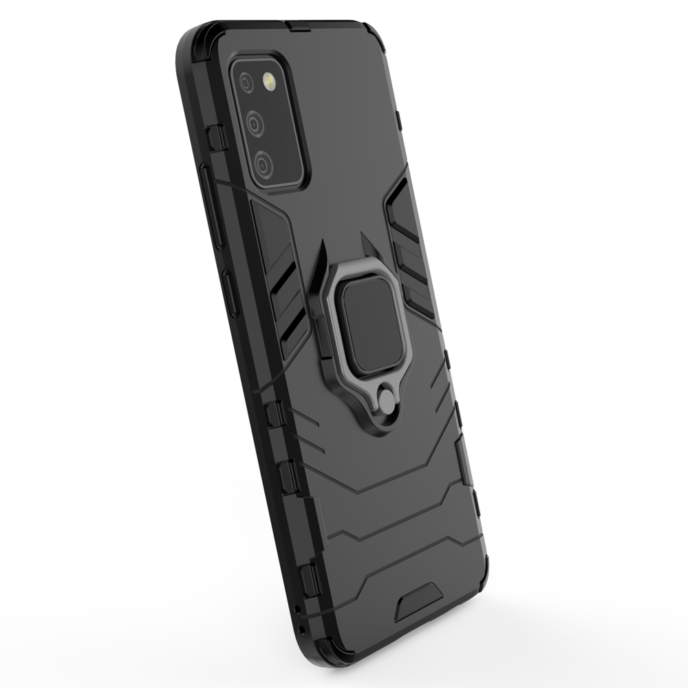 Ring Armor dėklas Samsung Galaxy A03s – juodas -- Samsung Galaxy A03s