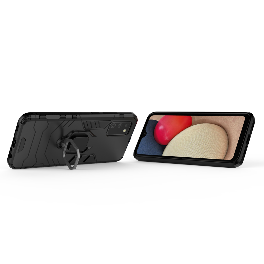 Ring Armor dėklas Samsung Galaxy A03s – juodas -- Samsung Galaxy A03s