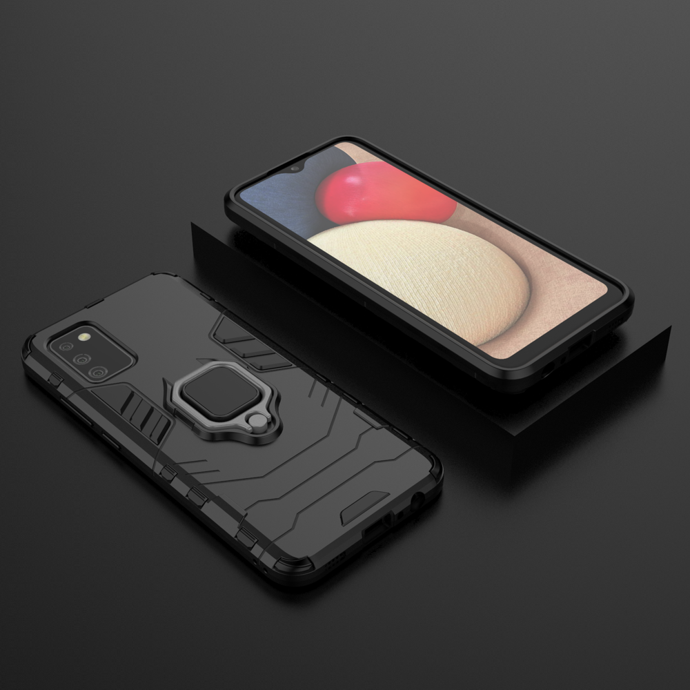 Ring Armor dėklas Samsung Galaxy A03s – juodas -- Samsung Galaxy A03s