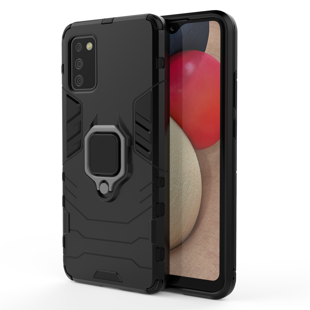 Ring Armor dėklas Samsung Galaxy A03s – juodas -- Samsung Galaxy A03s