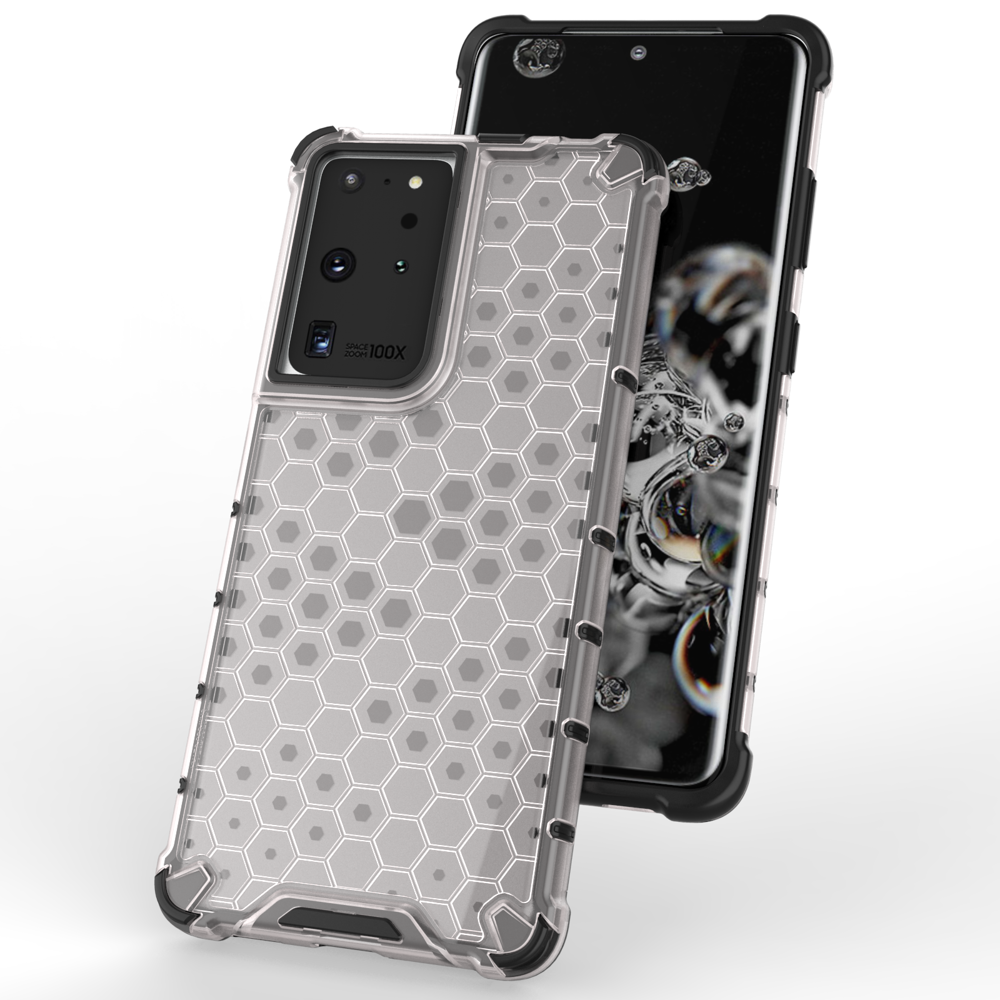 Honeycomb šarvuotas dėklas Samsung Galaxy S22 Ultra – mėlynas -- Samsung Galaxy S22 Ultra