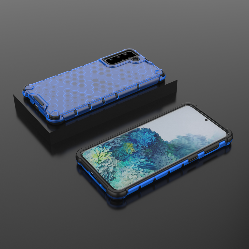 Šarvuotas „Honeycomb“ dėklas Galaxy S22+ – mėlynas -- Samsung Galaxy S22+