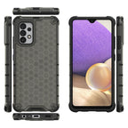 Korėto rašto šarvuotas dėklas Galaxy A03s – juodas -- Samsung Galaxy A03s