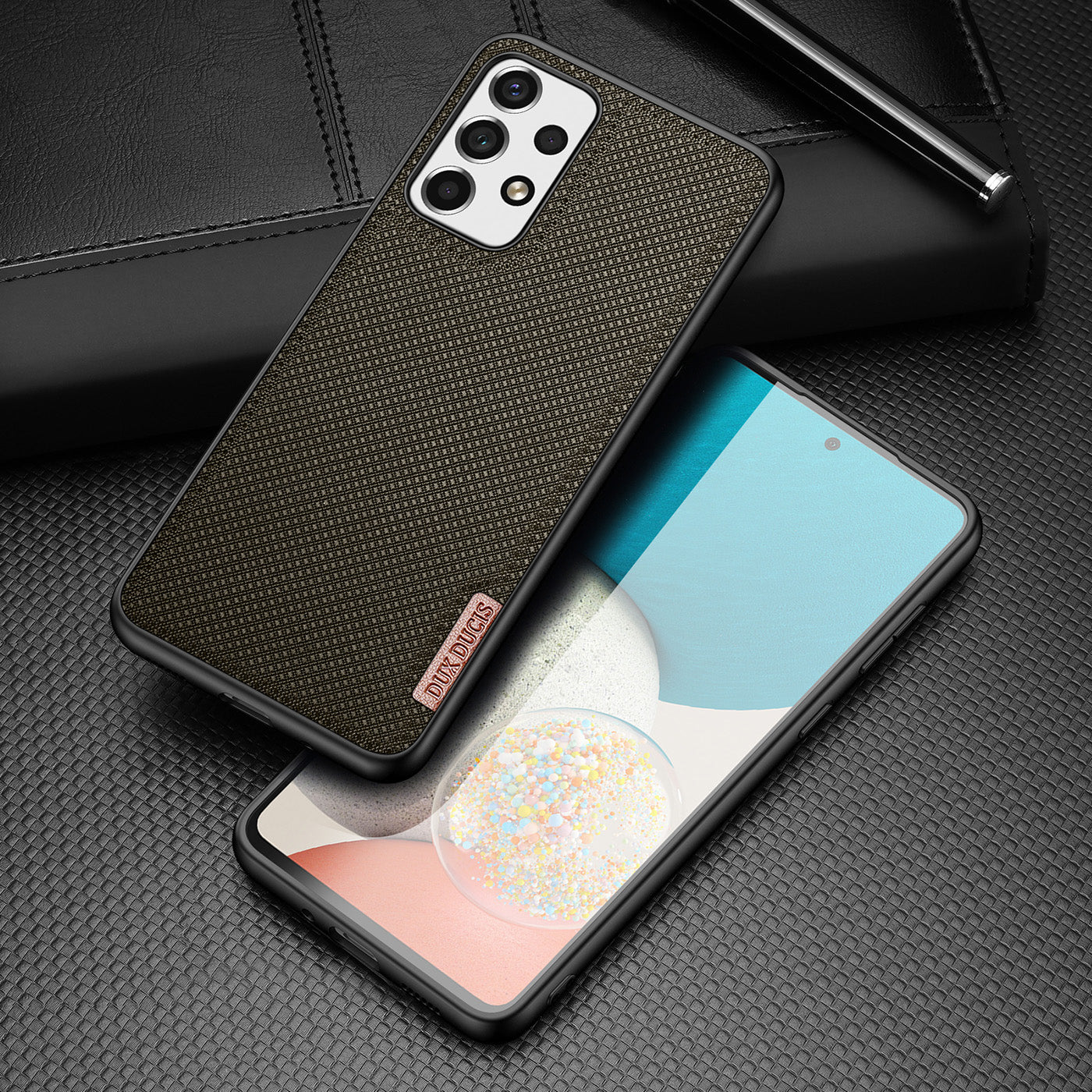 Dux Ducis Fino nailoninis dėklas Samsung Galaxy A73 – žalias -- Samsung Galaxy A73