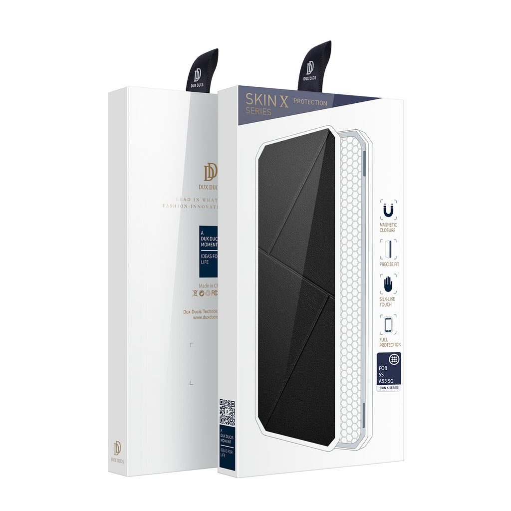 Dux Ducis Skin X dėklas Samsung Galaxy A73 – juodas -- Samsung Galaxy A73