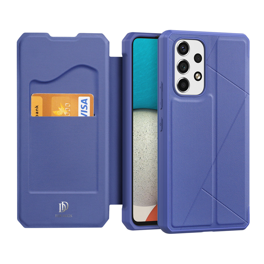 Dux Ducis Skin X atverčiamas dėklas Samsung Galaxy A73 – mėlynas -- Samsung Galaxy A73