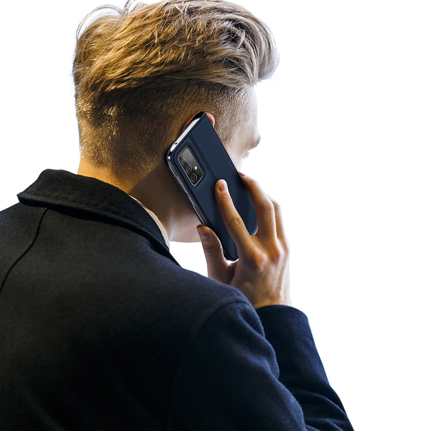 Dux Ducis Skin Pro atverčiamas dėklas Galaxy A73 – mėlynas -- Samsung Galaxy A73