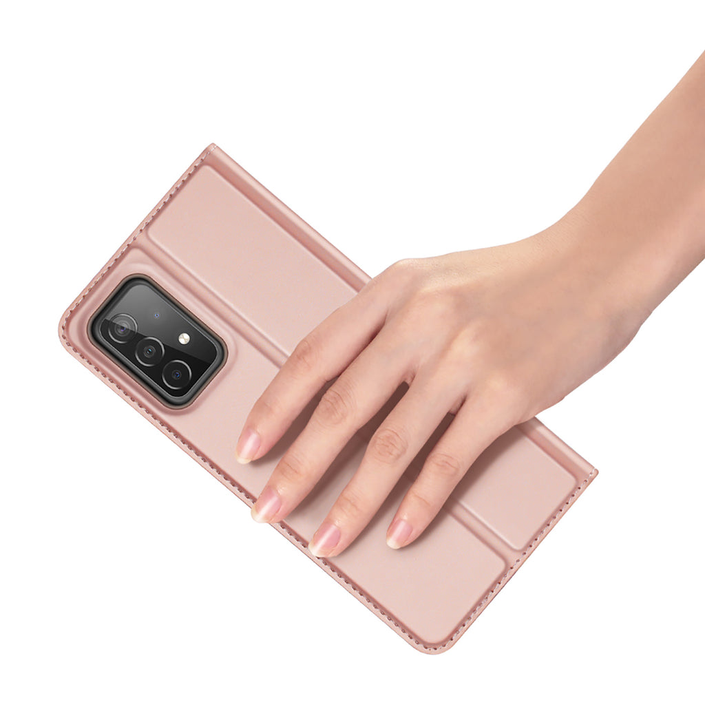 Dux Ducis Skin Pro atverčiamas dėklas Galaxy A73 – rožinis -- Samsung Galaxy A73