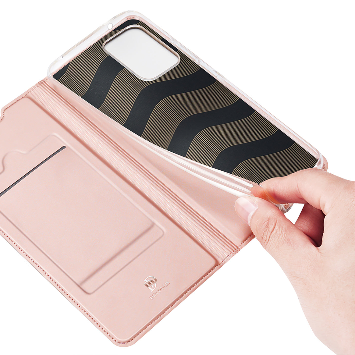 Dux Ducis Skin Pro atverčiamas dėklas Galaxy A73 – rožinis -- Samsung Galaxy A73